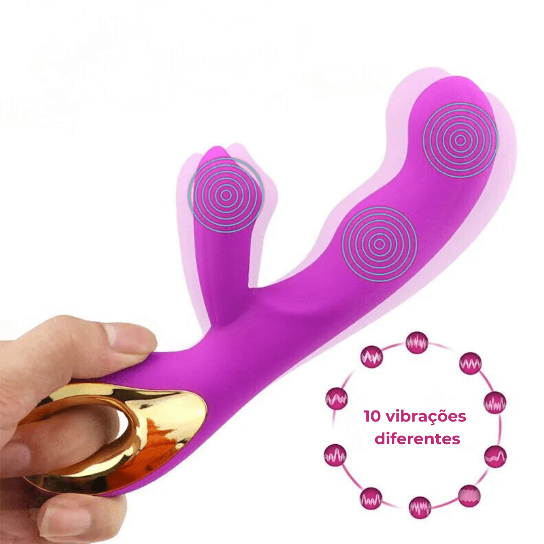 Vibrador Rabbit Magic 10 velocidades - Recarregavel USB